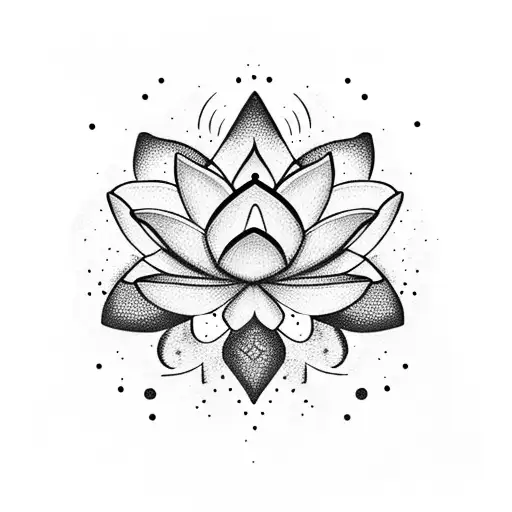 Magical Lotus Flower Deep In A Forest