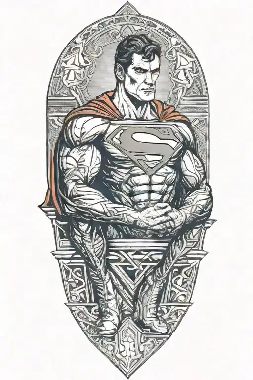California Superman Sitting Slouched