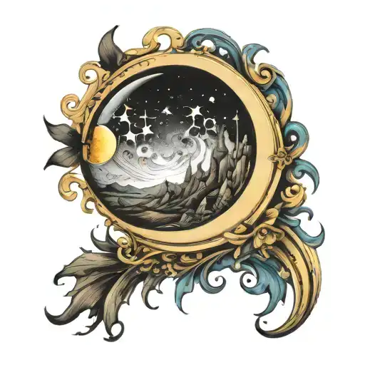 Waxing And Waning Crescent Moon