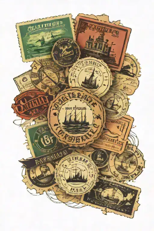 Travel Passport Stamps