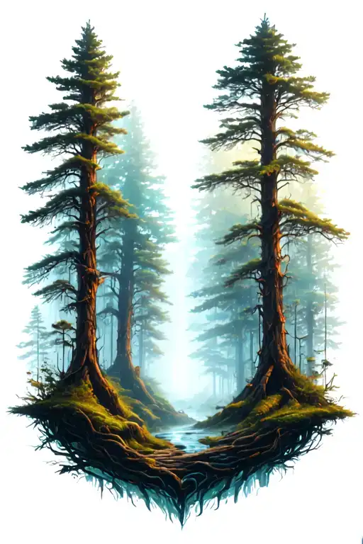 Bio Mechanical Forest Landscape Breakthrough Dmt Halucinogenic Trip