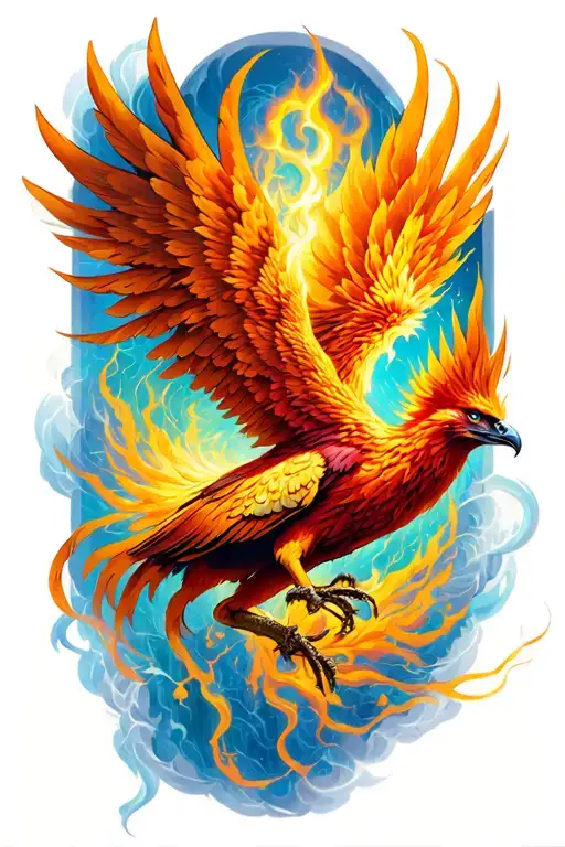 Phoenix And Lighting Going Throughout