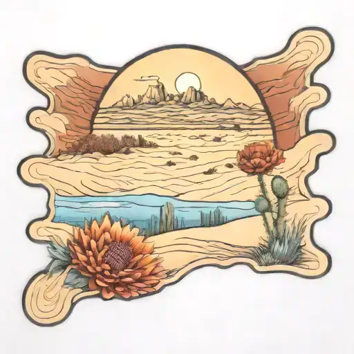 Dunes Indian Blanket Flowers Cactii