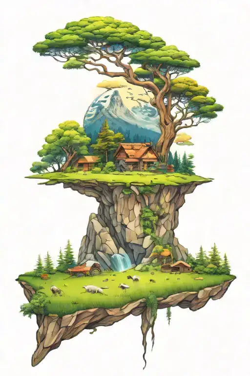 Den In The Meadow Of The Valley Of The High Forest Mountains