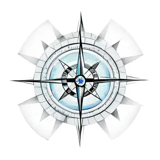 A Collection Of Alchemical Symbols Forming The Shape Of A Compass Rose