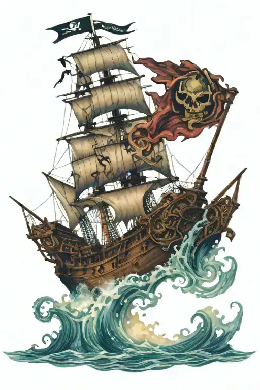 Pirate Ship Attacked By Kraken