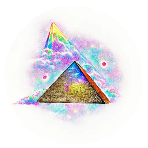 Pyramid With Galaxy In Background
