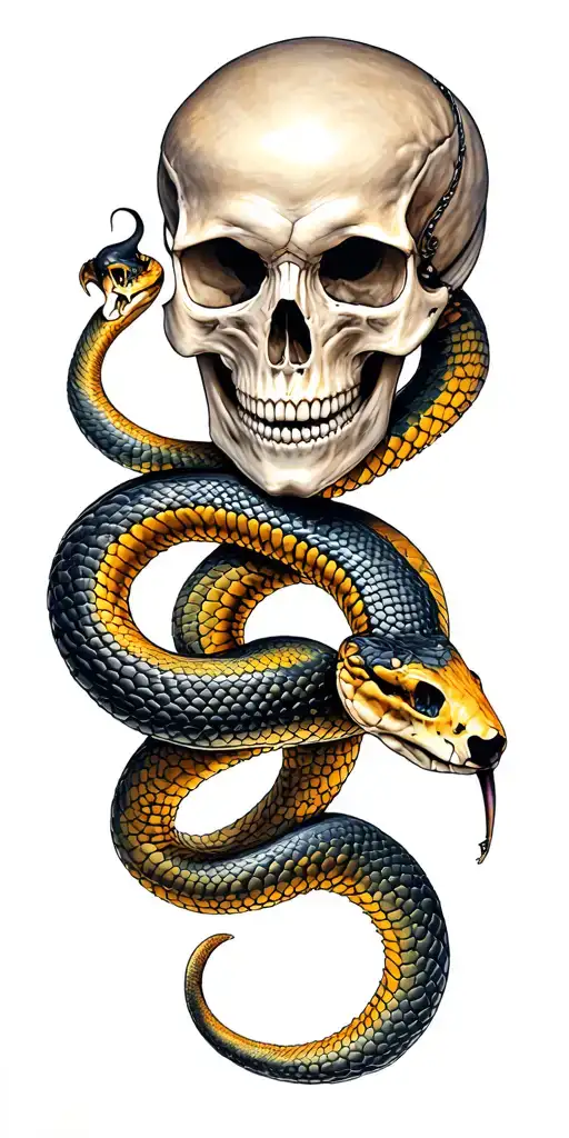 Skull And Snake