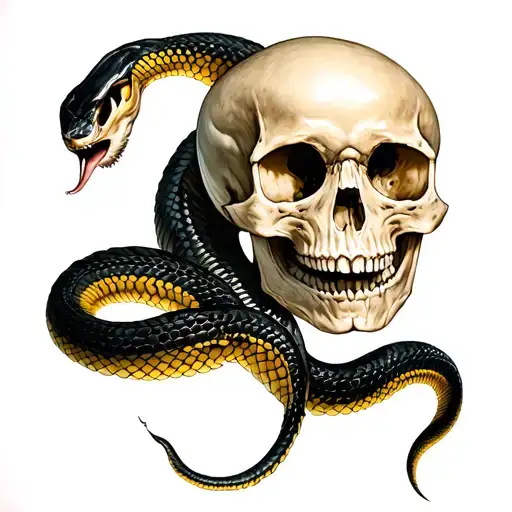 Skull And Snake Coming