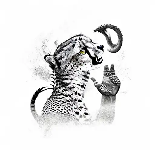 Cheetah And Dragon On A Boat With Boxing Gloves