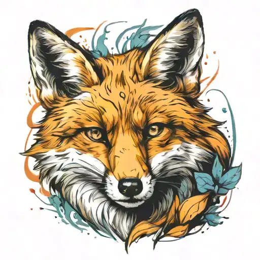 The Face Of A Smiling Fox