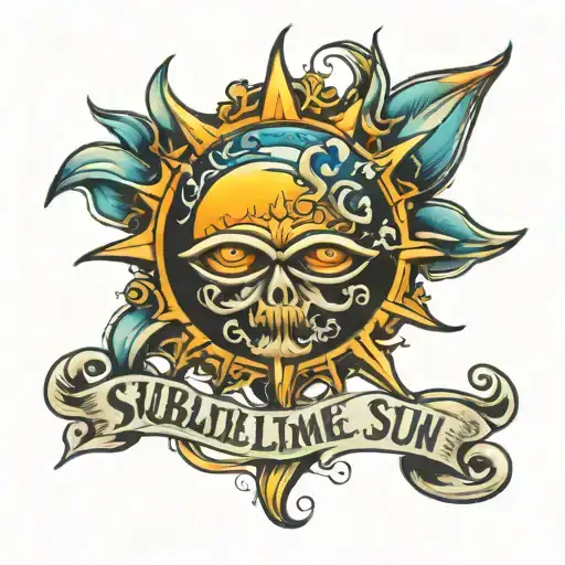 Sublime Sun Logo Surrounded