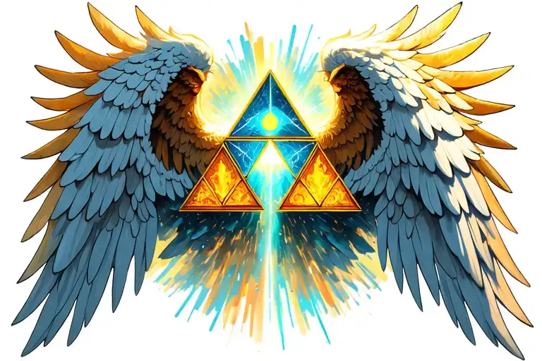 Triforce With Angel Wings Spread