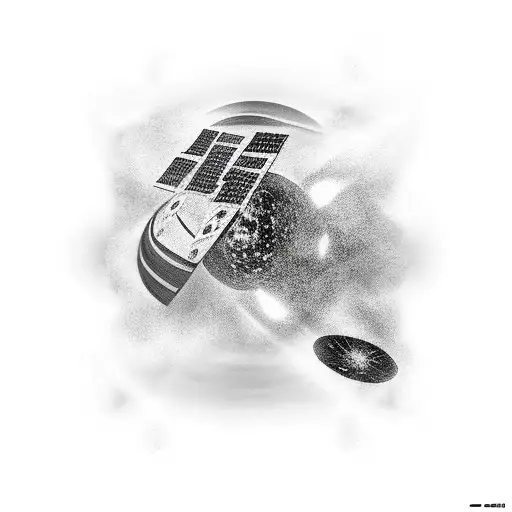 Black And White Satellite Dish