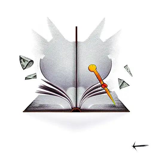 Mage Casting A Spell From A Book