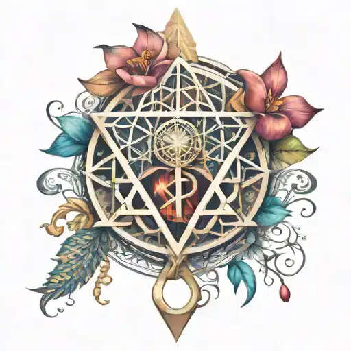 Flower Of Life With Ankh Symbol