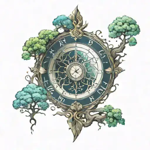 Yggdrasil With Compass Design
