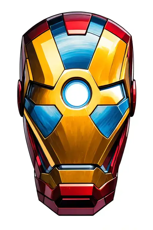 Iron Man With Radiation Symbol