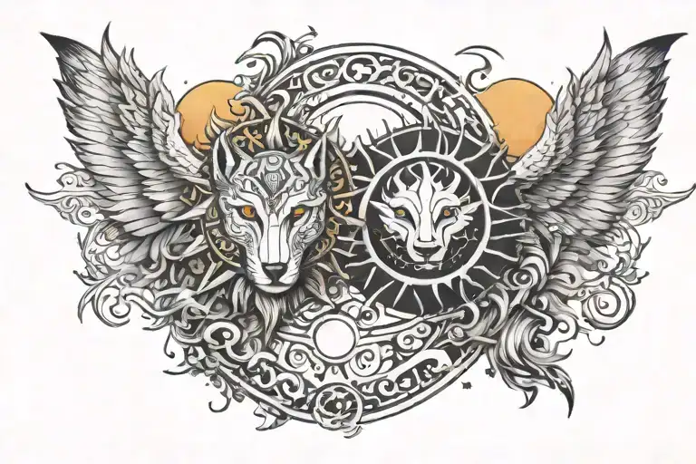 Skoll And Hati Sun And Moon