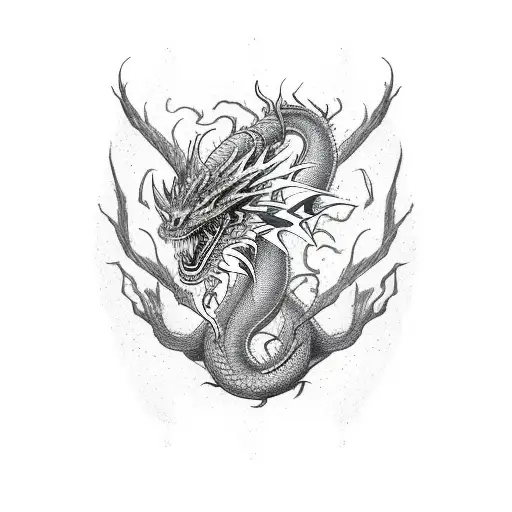 Yggdrasil And Dragon