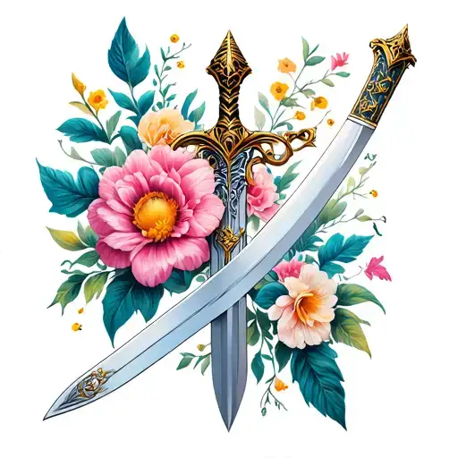 Sword And Flowers