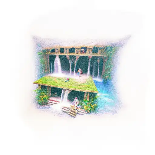 Las Meninas And Waterfall