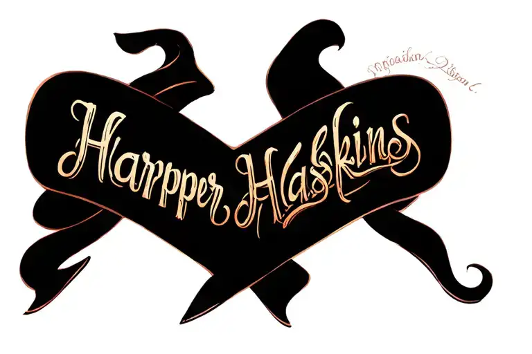 Mens Neck Tattoo With Daughter Name Harper Haskins