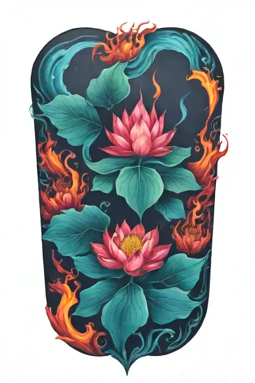 Lotus Flower Fire Flames