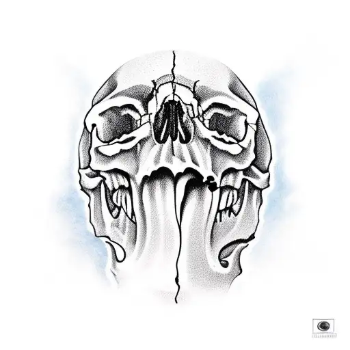 Skull With One Eye In The Mouth