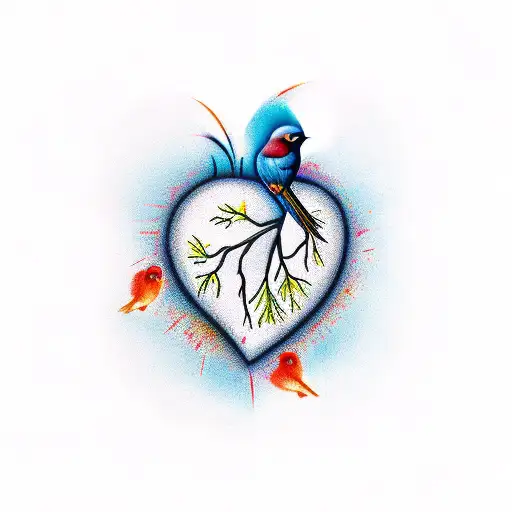 Heart And Bird