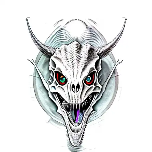 Abstract Dinosaur Skeleton