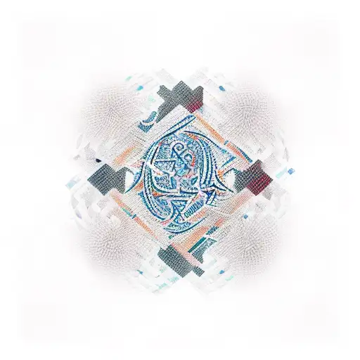 Abstract Pattern In The Style Of Japanese Characters