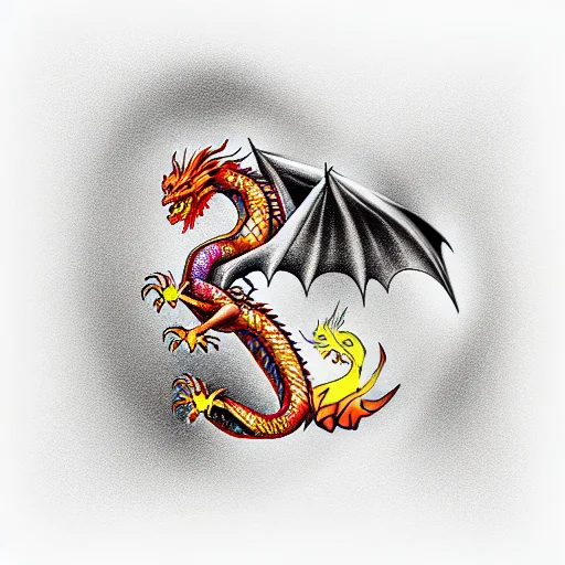 Dragon And Phoenix Fighting