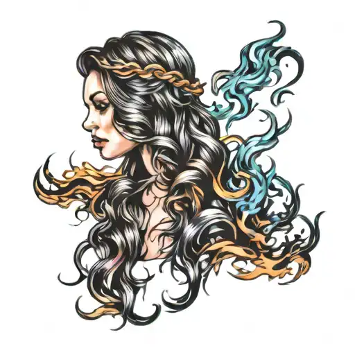 Women Wish Fire In Hair