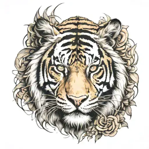 Tiger And Lion Head