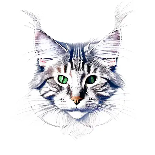 A Red Maine Coon Cat