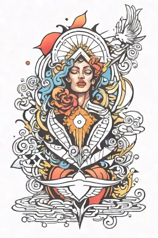 Abstract Spirituality Surrounded By Love And Hope