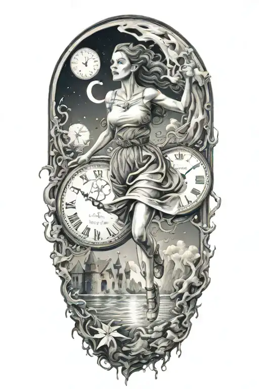 Woman Escaping Simulation Before Time Runs Out