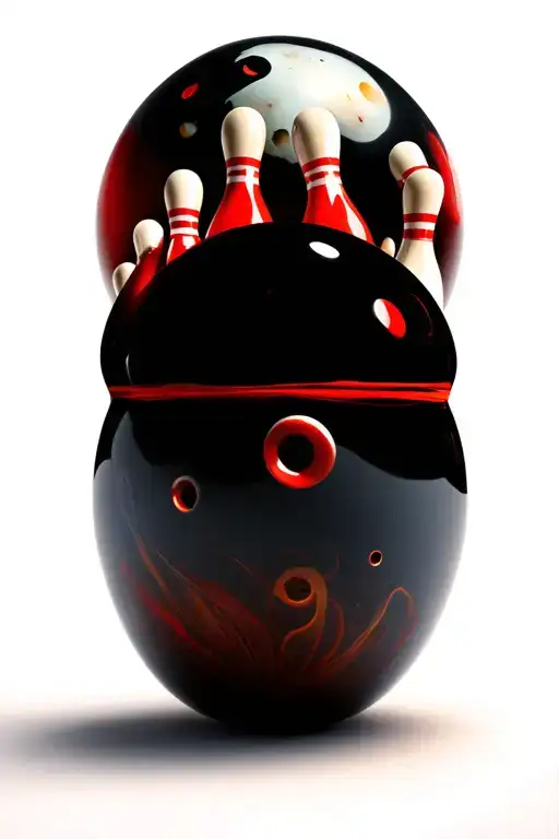 Bowling Ball Hitting Pins
