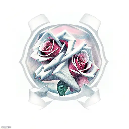 Roses With Stacks Of Money