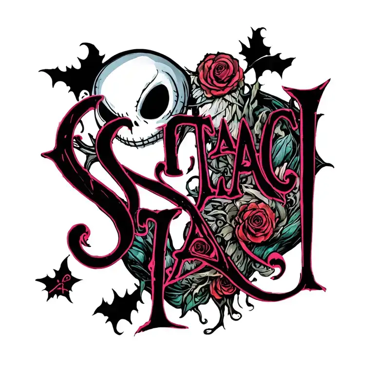 The Name Staci But In The Color And Font From The Movie Nightmare Before Christmas