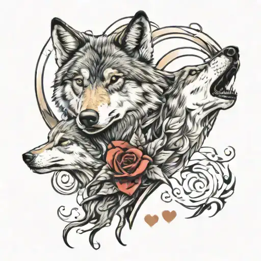 Wolves Love Heart