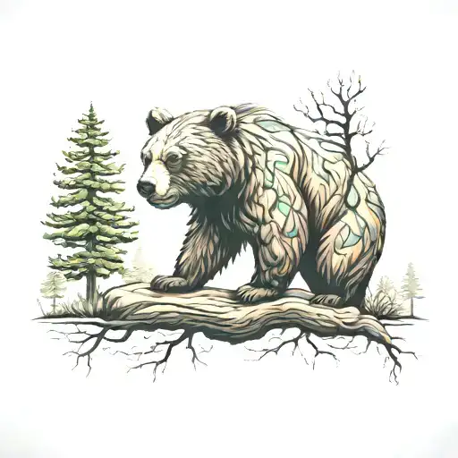 Bear And Tree