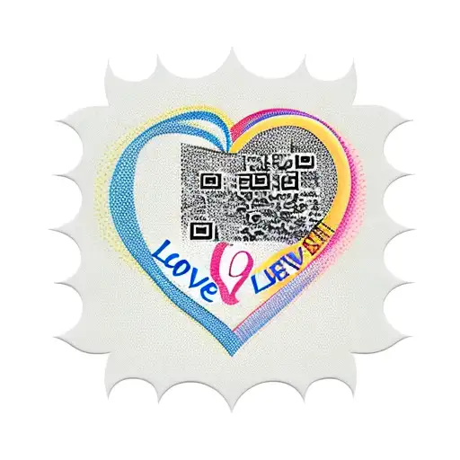 Love Heart Qr Code With Daughers Names Zara And Sienna