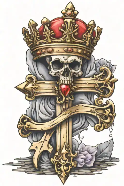 Three Nail Cross With Crown