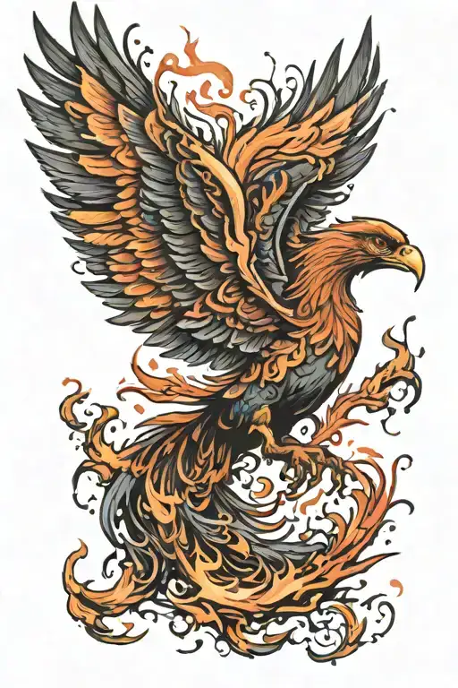 Phoenix Rising From Fire
