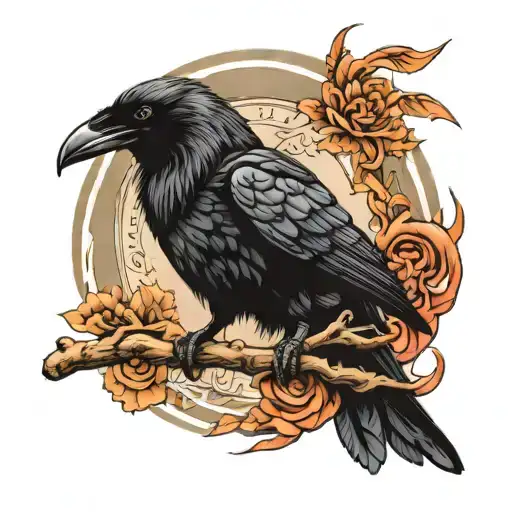 Raven And Zen Samurai Warrior