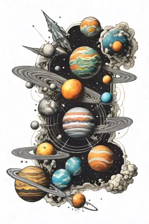 Astronomy Planets Fine Line