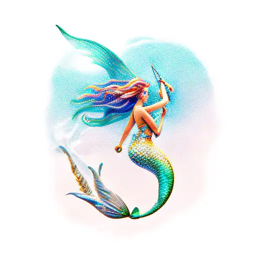 Sagittarius With Mermaid Tail