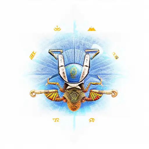 Scorpion Ancient Egypt Cross Pyramids Sun